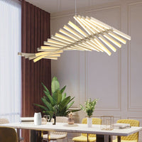 Lustre LED design Lucian - Baguettes métalliques ajustables | Marco Lucetti