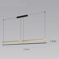 Lustre LED Design Minimaliste. | Marco Lucetti 2 têtes 118cm