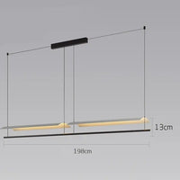 Lustre LED Design Minimaliste. | Marco Lucetti 2 têtes 198cm