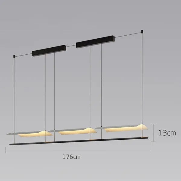 Lustre LED Design Minimaliste. | Marco Lucetti 3 têtes 176cm
