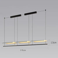 Lustre LED Design Minimaliste. | Marco Lucetti 3 têtes 176cm