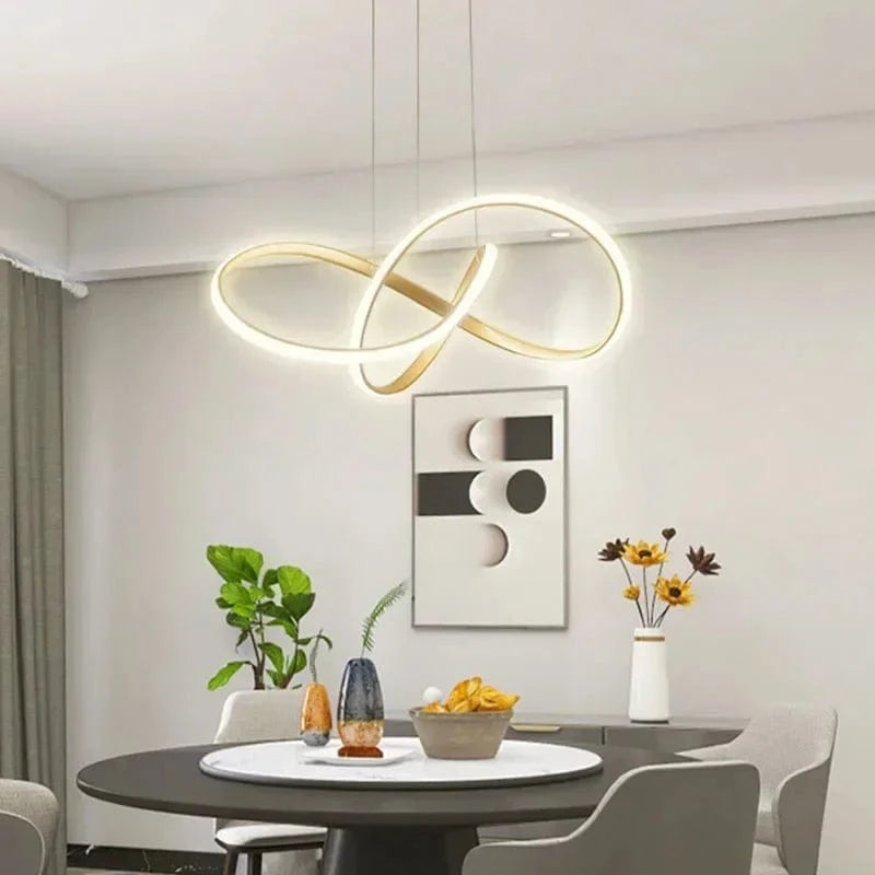 Lustre LED Design Moderne Doré - Luxe et Élégance | Marco Lucetti