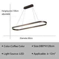 Lustre LED Design Moderne et Décoratif pour Hôtel de Luxe | Marco Lucetti Café D80cm / Blanc naturel (pas de RC)