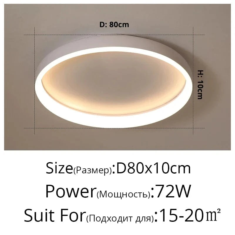 Lustre LED Design Moderne pour Éclairage Intérieur | Marco Lucetti Blanc 72W 80x10cm / Luminosité variable