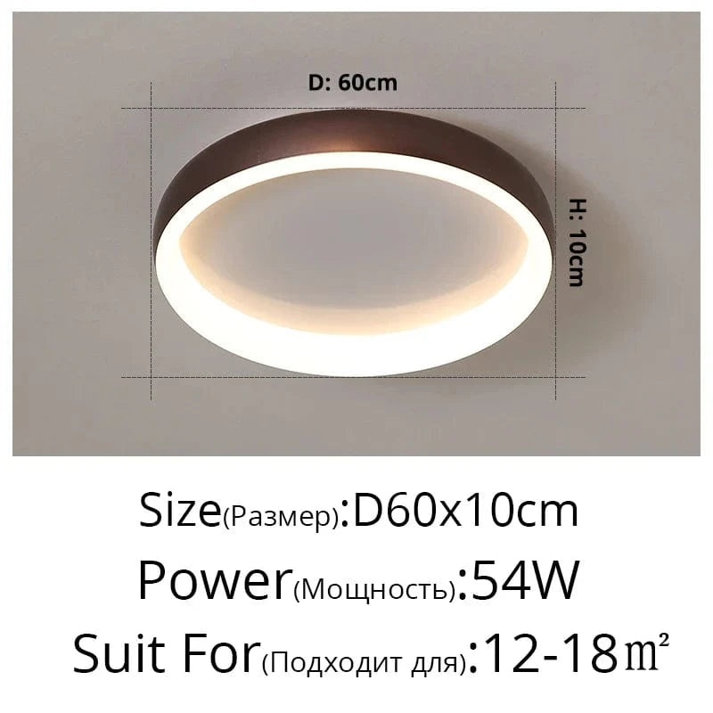 Lustre LED Design Moderne pour Éclairage Intérieur | Marco Lucetti Café 54W 60x10cm / Luminosité variable