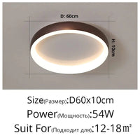 Lustre LED Design Moderne pour Éclairage Intérieur | Marco Lucetti Café 54W 60x10cm / Luminosité variable