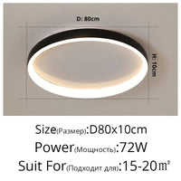 Lustre LED Design Moderne pour Éclairage Intérieur | Marco Lucetti Noir 72W 80x10cm / Luminosité variable