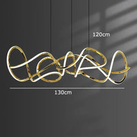 Lustre LED design moderne pour une décoration intérieure d'exception | Marco Lucetti Longueur 130cm / Gradation à distance RC