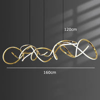 Lustre LED design moderne pour une décoration intérieure d'exception | Marco Lucetti Longueur 160cm / Gradation à distance RC