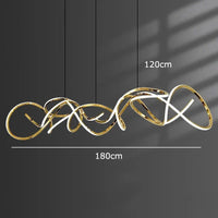 Lustre LED design moderne pour une décoration intérieure d'exception | Marco Lucetti Longueur 180cm / Gradation à distance RC