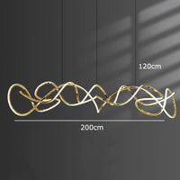 Lustre LED design moderne pour une décoration intérieure d'exception | Marco Lucetti Longueur 200cm / Gradation à distance RC