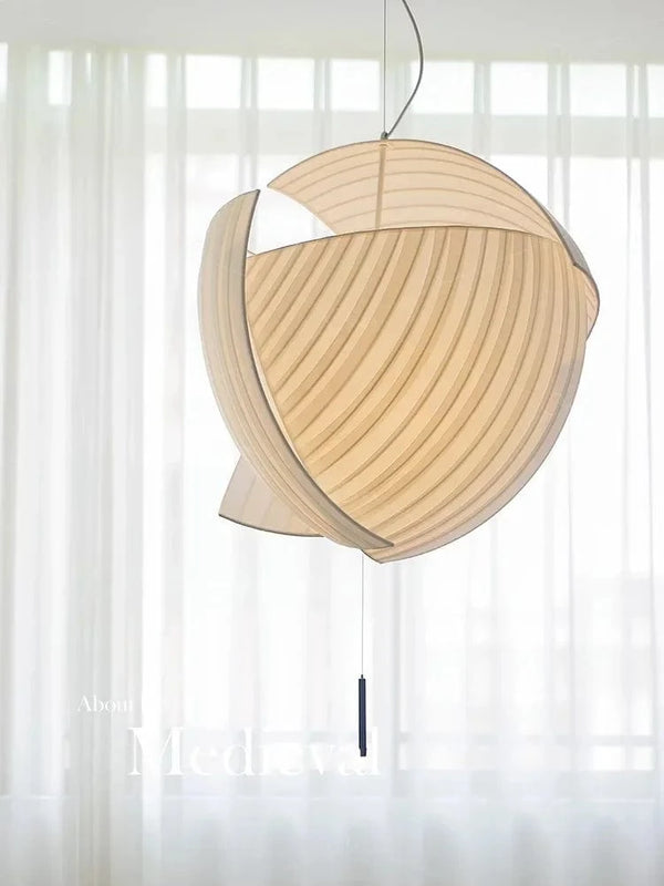 Lustre LED design moderne Wabi Sabi en tissu - éclairage décoratif | Marco Lucetti
