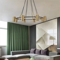 Lustre LED Design Noir et Or | Marco Lucetti