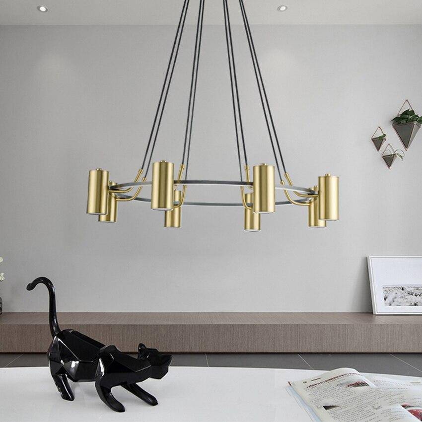 Lustre LED Design Noir et Or | Marco Lucetti