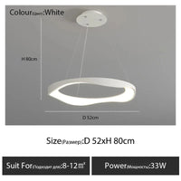 Lustre LED design nordique rond | Marco Lucetti Blanc D52cm / Blanc chaud