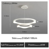 Lustre LED design nordique rond | Marco Lucetti Blanc D60 42cm / Blanc chaud