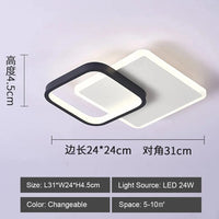 Lustre LED design pour allées - Noir & Blanc | Marco Lucetti Carré A Modifiable