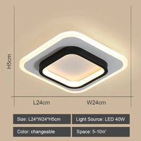 Lustre LED design pour allées - Noir & Blanc | Marco Lucetti Carré B modifiable
