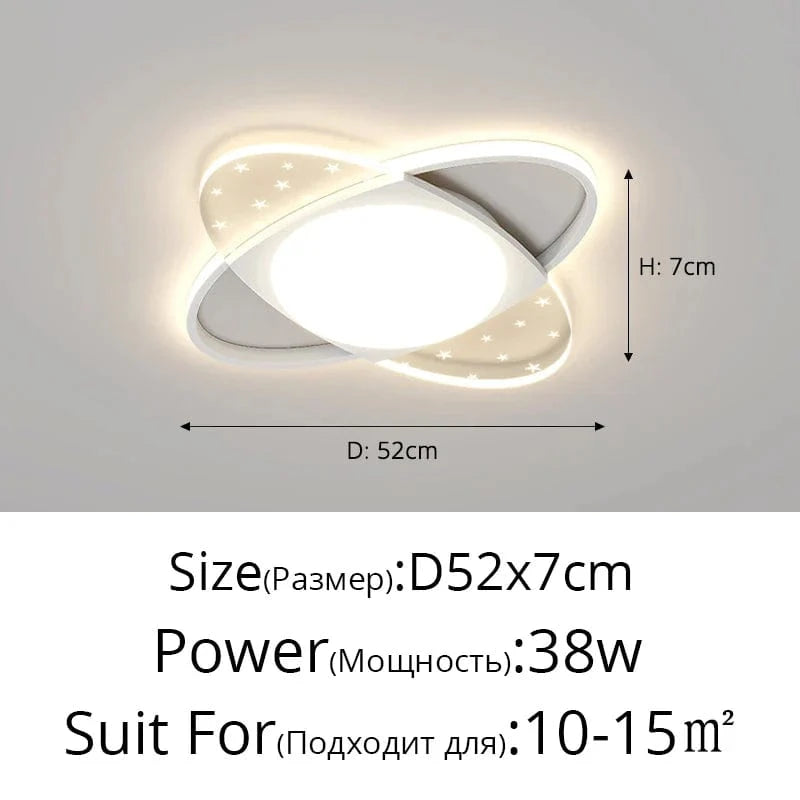 Lustre LED Design pour Chambre | Marco Lucetti C Blanc D52cm / 3 couleurs sans télécommande