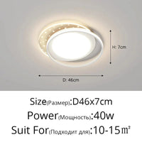 Lustre LED Design pour Chambre | Marco Lucetti D Blanc D46cm / 3 couleurs sans télécommande