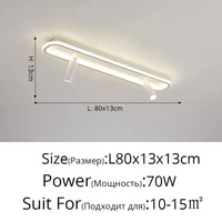 Lustre LED design pour éclairage intérieur gradation longue. | Marco Lucetti Blanc 2 têtes 80cm / 3 couleurs sans télécommande