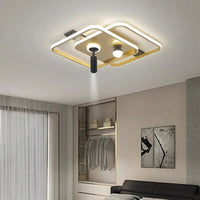 Lustre Led design pour salon chambre étude salle éclairage or noir lampes luminaires Dimmable - Lustre projecteur | Marco Lucetti