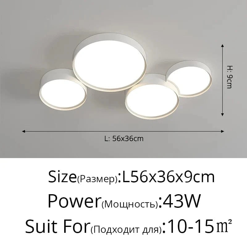 Lustre LED Design pour un Éclairage Intérieur Moderne et Décoratif | Marco Lucetti A 4 têtes / Luminosité variable
