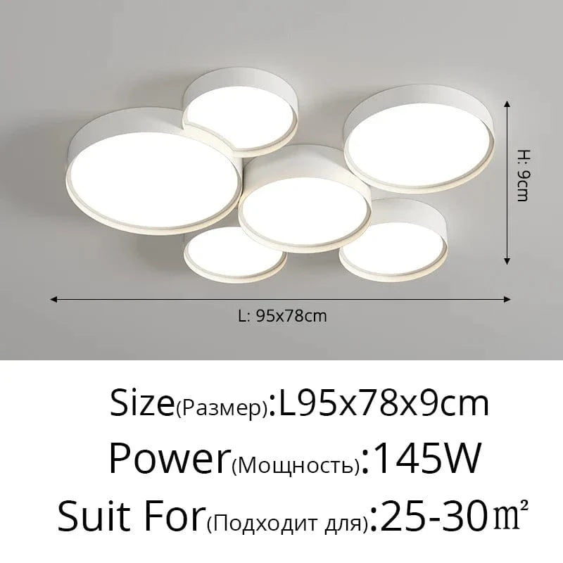 Lustre LED Design pour un Éclairage Intérieur Moderne et Décoratif | Marco Lucetti A 6 têtes / Luminosité variable