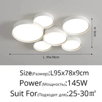 Lustre LED Design pour un Éclairage Intérieur Moderne et Décoratif | Marco Lucetti A 6 têtes / Luminosité variable