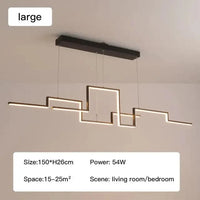 Lustre LED Design Réglable pour un Intérieur Moderne | Marco Lucetti Grand-150xH26cm / Blanc chaud 3000K