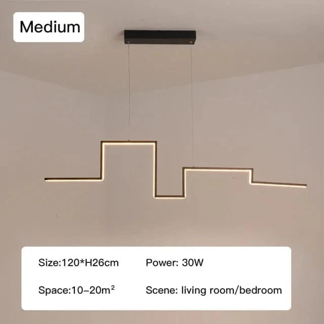 Lustre LED Design Réglable pour un Intérieur Moderne | Marco Lucetti Moyen-120xH26cm / Blanc froid 6000K