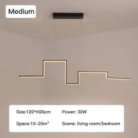 Lustre LED Design Réglable pour un Intérieur Moderne | Marco Lucetti Moyen-120xH26cm / Blanc froid 6000K