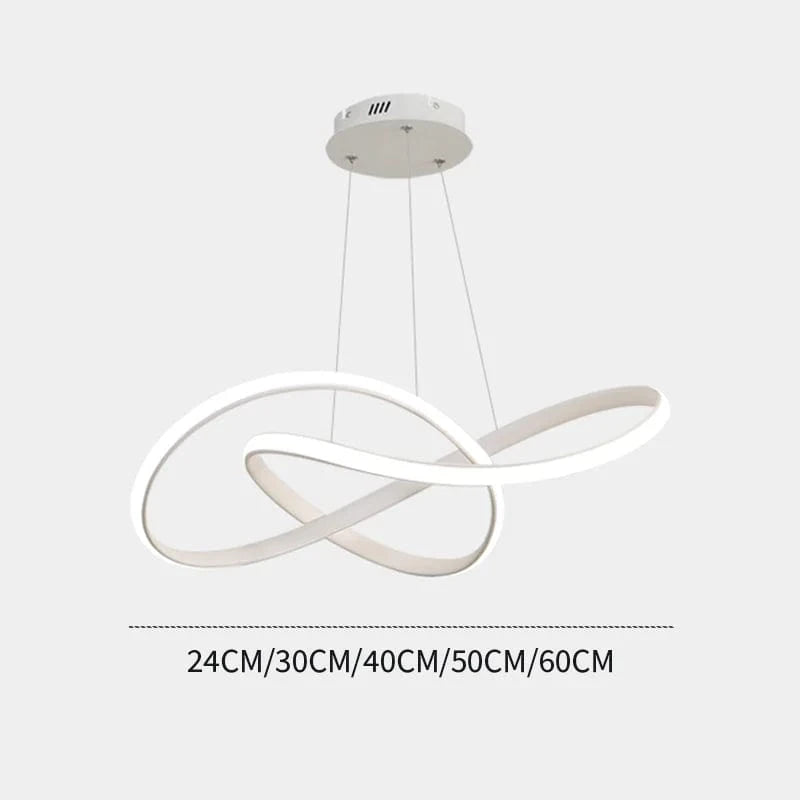 Lustre LED Design : Touche Créative pour une Décoration Intérieure Moderne | Marco Lucetti Blanc / 50CM-50W / Lumière froide | CHINE