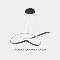 Lustre LED Design : Touche Créative pour une Décoration Intérieure Moderne | Marco Lucetti Noir / 60CM-58W / Lumière froide | CHINE