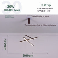 Lustre LED Design "Zillion" | Marco Lucetti 3 lumières - D60cm - 30W / Chaude