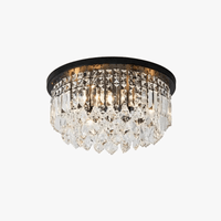 Lustre LED dimmable en cristal, style américain de luxe. | Marco Lucetti