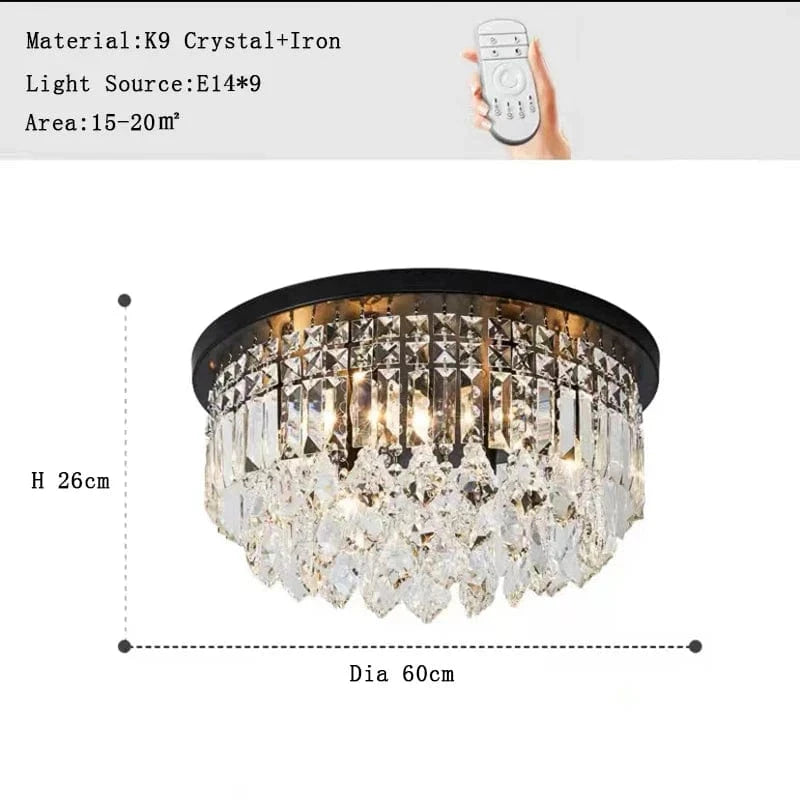 Lustre LED Dimmable en Cristal Style Américain de Luxe | Marco Lucetti