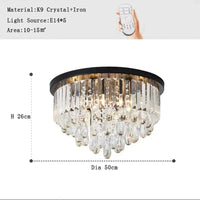 Lustre LED Dimmable en Cristal Style Américain de Luxe | Marco Lucetti