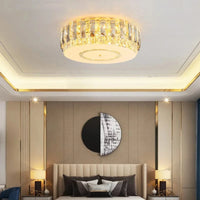 Lustre LED dimmable en verre cristal rond argent - Collection moderne | Marco Lucetti
