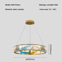 Lustre LED Dimmable Moderne en Acier Cercle Décoratif - Luminem | Marco Lucetti 1 anneau D60cm / Lumière blanche 6500K
