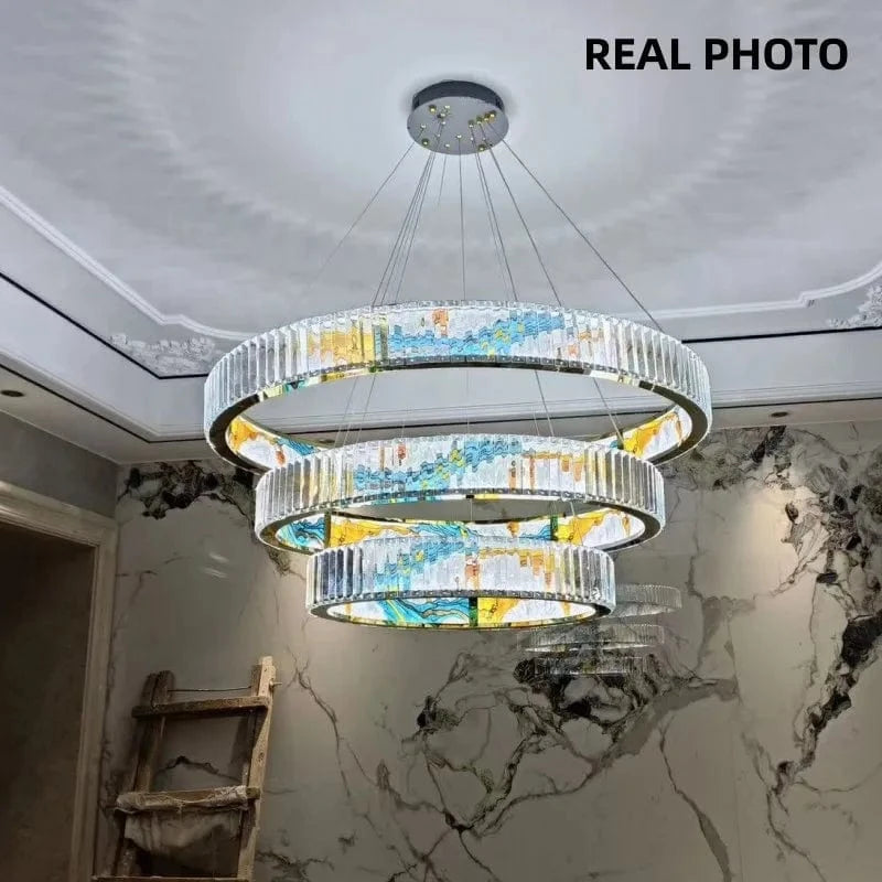 Lustre LED Dimmable Moderne en Acier Cercle Décoratif - Luminem | Marco Lucetti