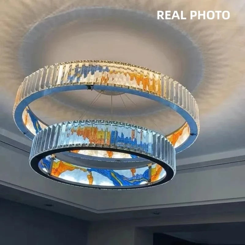 Lustre LED Dimmable Moderne en Acier Cercle Décoratif - Luminem | Marco Lucetti