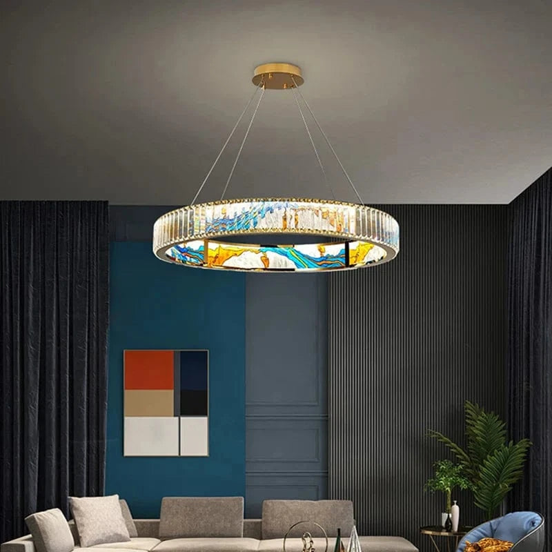 Lustre LED Dimmable Moderne en Acier Cercle Décoratif - Luminem | Marco Lucetti