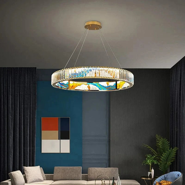 Lustre LED Dimmable Moderne en Acier Cercle Décoratif - Luminem | Marco Lucetti
