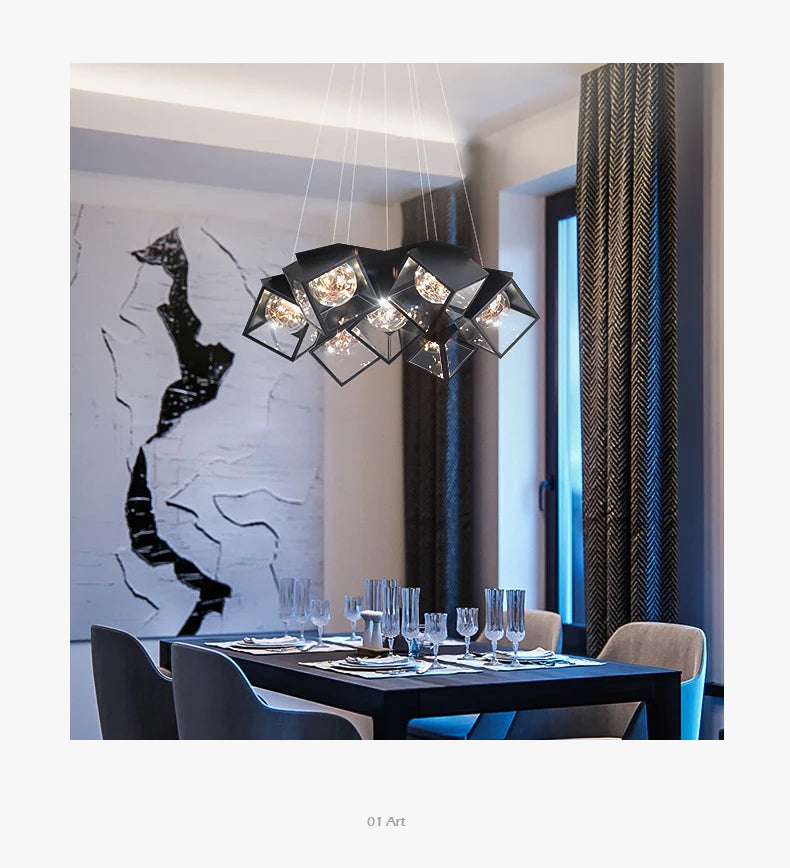 Lustre LED Dimmable Moderne