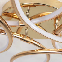 Lustre LED Doré Alu Décoration | Marco Lucetti