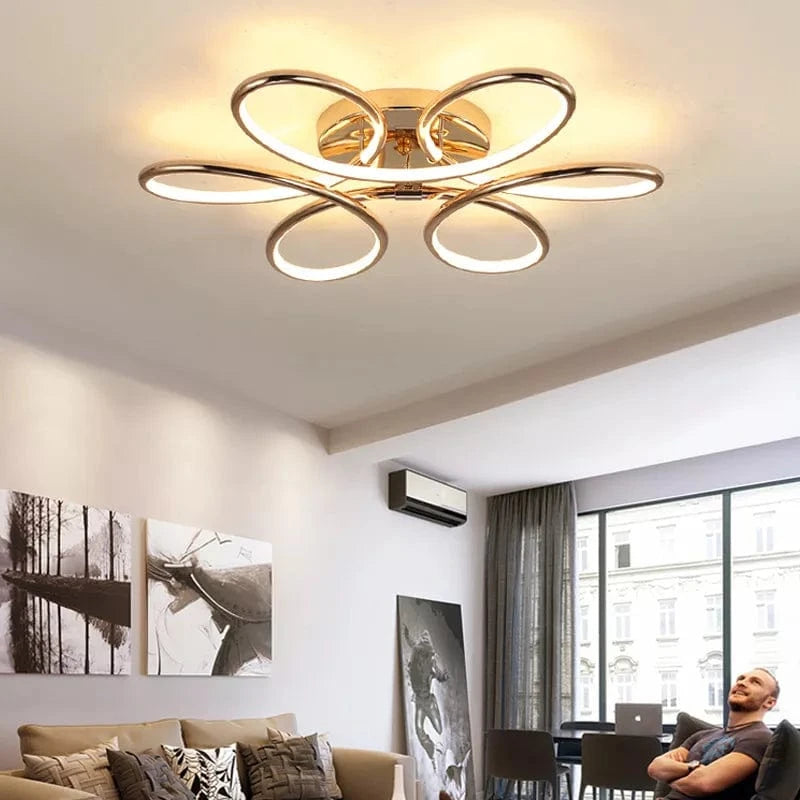 Lustre LED Doré Alu Décoration | Marco Lucetti