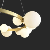 Lustre LED Doré avec Boules en Verre | Marco Lucetti