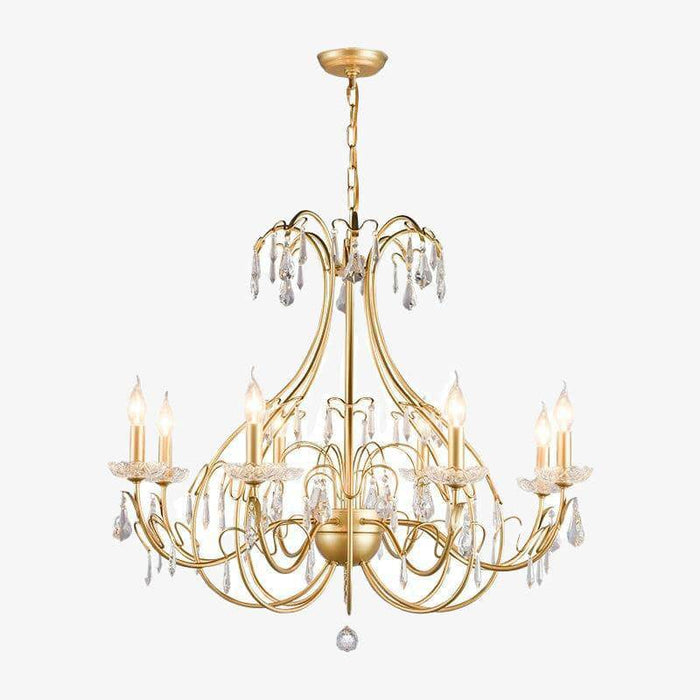 Lustre LED doré baroque avec ampoule en verre cristal retro | Marco Lucetti