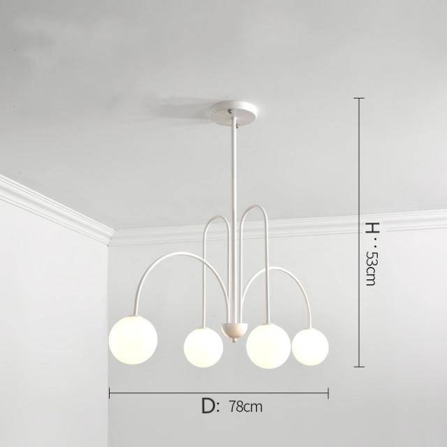 Lustre LED Doré Branches & Boules en Verre | Marco Lucetti